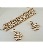 Gold Tone Kundan Choker Set