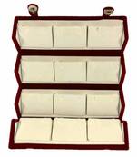 atorakushon   Velvet Combo Jewellery Box Ring Box Earrings Necklace Organiser for Women's 2pcs  (Cream)