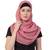 Pink Cotton Designer Hijab Stole For Women