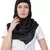 Black Cotton Designer Hijab Stole For Women