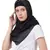 Black Cotton Designer Hijab Stole For Women