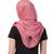 Pink Cotton Designer Hijab Stole For Women