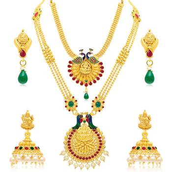 Gold pearl jewellery-combo 1