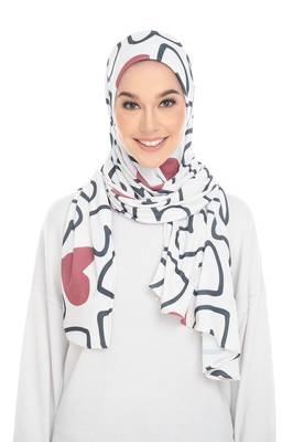  Justkartit Stitched Cap Style Printed Instant Scarf Hijab For Women 1