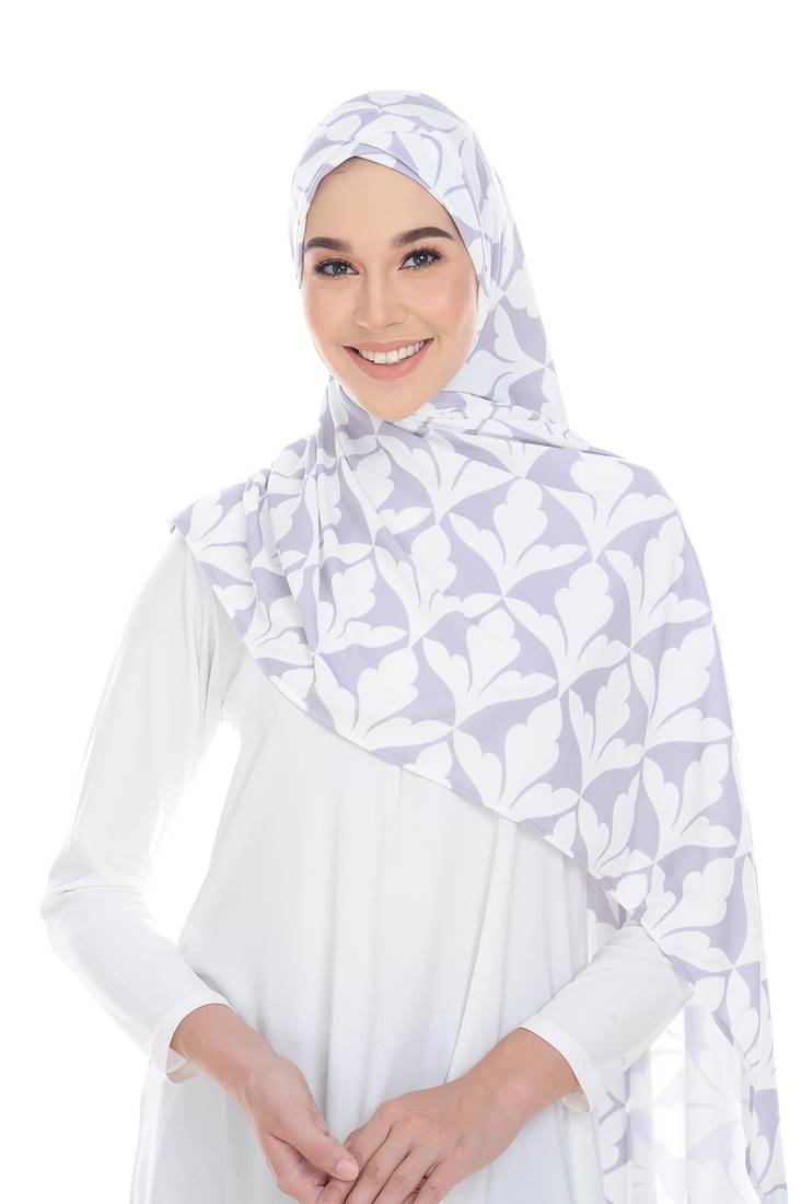  Justkartit Floral Printed Cap Style Instant Stitched Scarf Hijab For Women