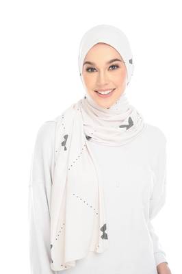 Justkartit Butterfly Printed Instant Stitched Cap Style Scarf Hijab Stoles For Women 1