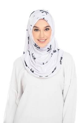 Justkartit Instant Stitched Cap Style Printed Scarf Hijab For Women 1