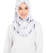 Justkartit Instant Stitched Cap Style Printed Scarf Hijab For Women