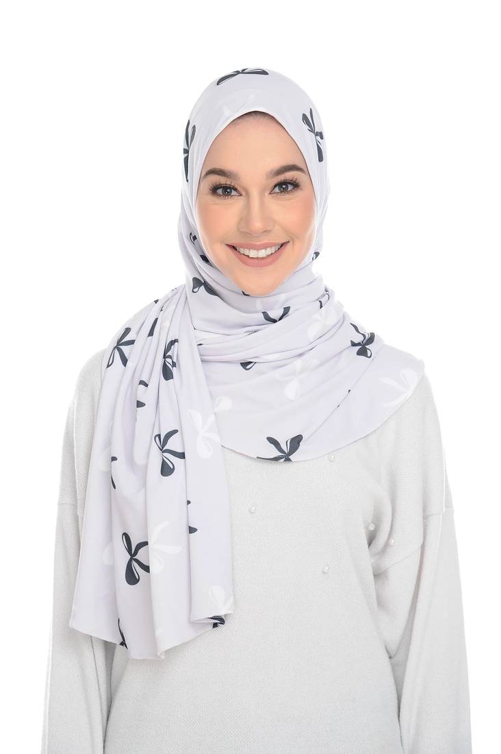 Justkartit Instant Stitched Cap Style Printed Scarf Hijab For Women