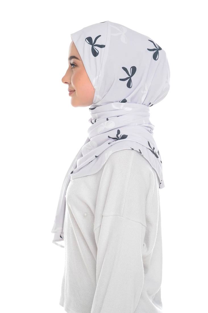 Justkartit Instant Stitched Cap Style Printed Scarf Hijab For Women