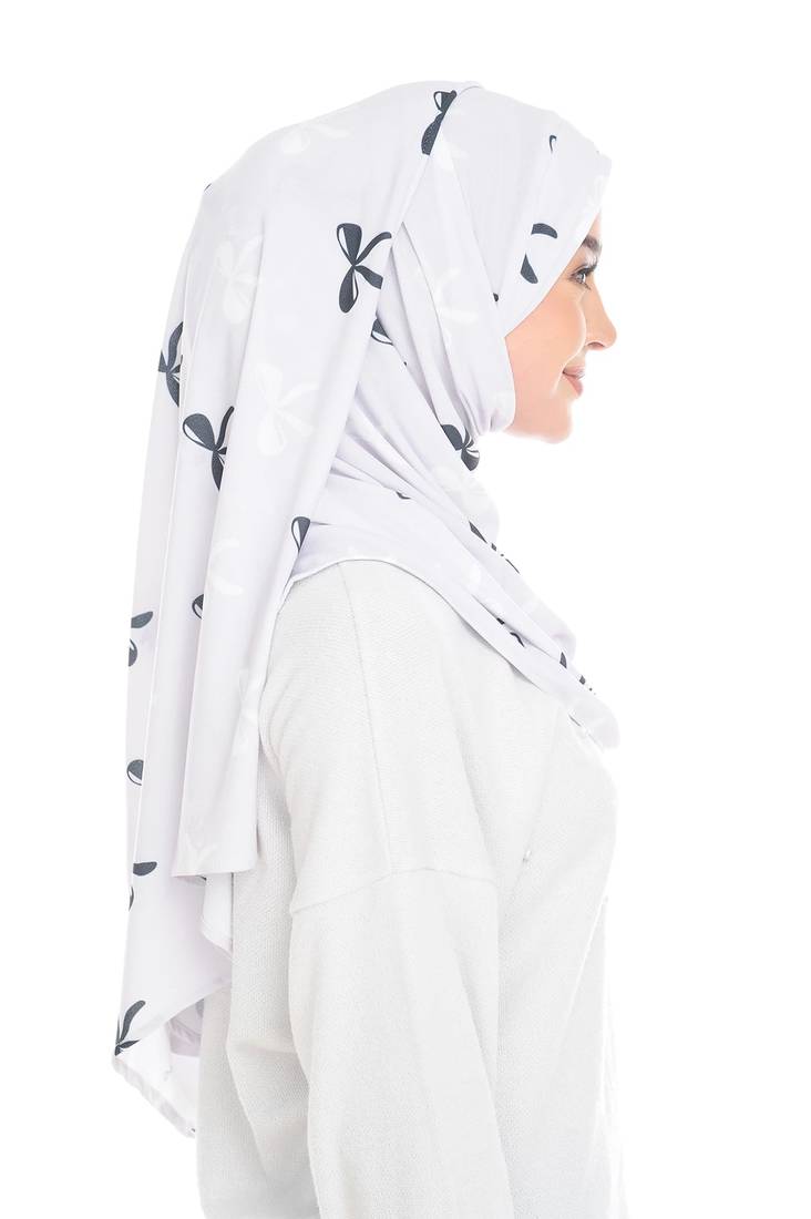 Justkartit Instant Stitched Cap Style Printed Scarf Hijab For Women