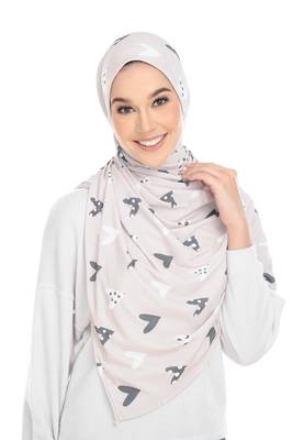 Justkartit Printed Stitched Cap Style Long Scarf Hijab For Women 1