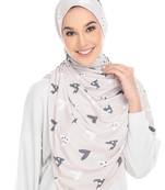 Justkartit Printed Stitched Cap Style Long Scarf Hijab For Women