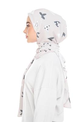 Justkartit Printed Stitched Cap Style Long Scarf Hijab For Women 2