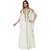 White embroidered georgette islamic-kaftans