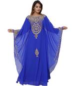 White Embroidered Georgette Islamic Kaftans