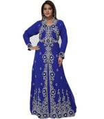 Pink Embroidered Georgette Islamic Kaftans