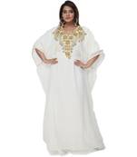 Pink Embroidered Georgette Islamic Kaftans