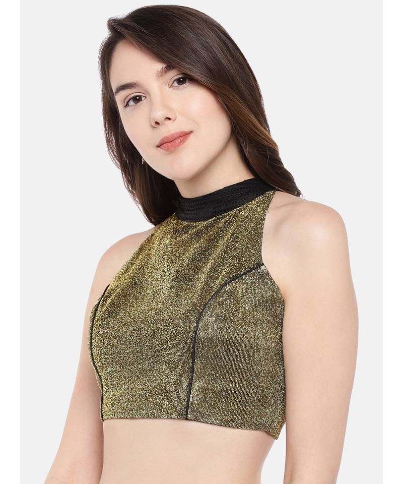 bright gold Lurex Shimmer Blouse with sequins JustB 3114363