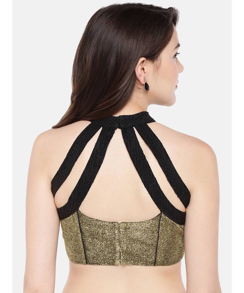 bright gold Lurex Shimmer Blouse with sequins JustB 3114363