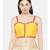 Yellow Strapped Padded dupion Bralet Blouse