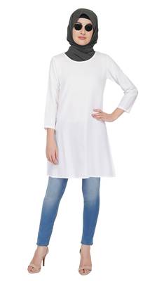 Basics White Tunic By Ruqsar 1