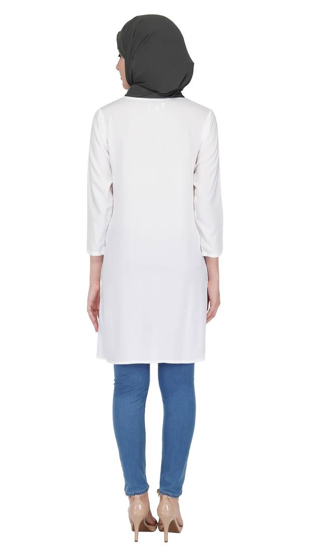 Basics White Tunic By Ruqsar
