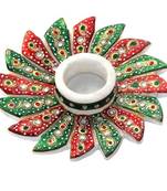 Marble Flower Shaped Candle Holder