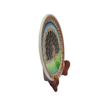 Peacock Painted Marble Plate 3