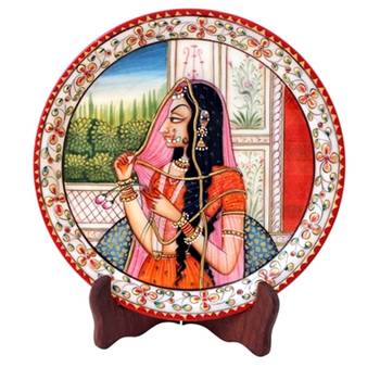 Banithani Painted On Marble Pate 1