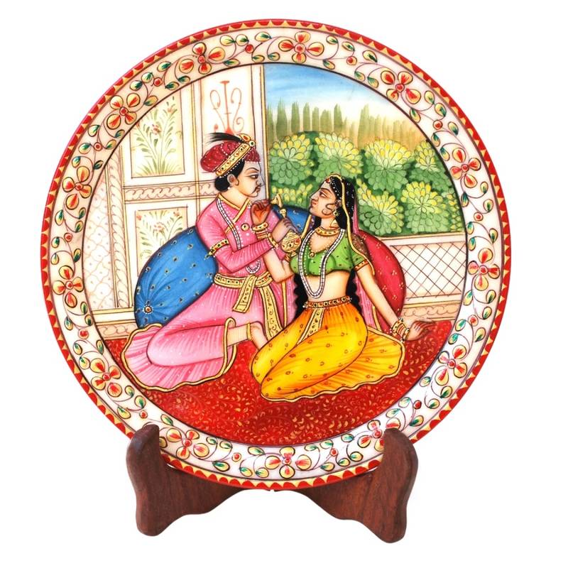Handicrafts Paradise Decorative Plate Mughal Design