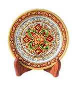 Handicrafts Paradise Mughal Flower Painted On Marble Plate Hpmr15165