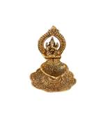 Ganesh Diya in Metal Antique golden finish Handicrafts Paradise