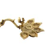 Diya with Peacock handle antique gold plated