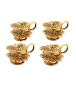 Chirag Diya set of 4 pc in Metal antique gold plated