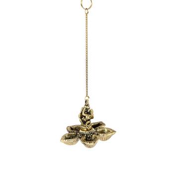 Handicrafts Paradise Ganesh  Paanchmukhi Akhand Diya for Puja Home D  cor Hanging from Celing or Wall 2