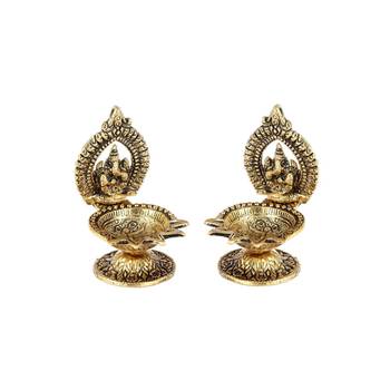 Handicrafts Paradise pair of Diya for Puja Home d  cor Ganesh diya for puja gift 2