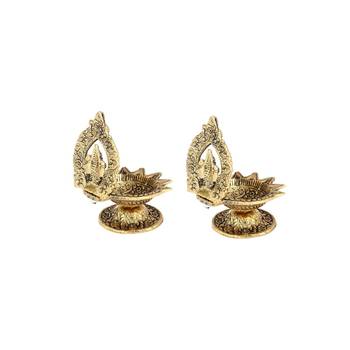 Handicrafts Paradise pair of Diya for Puja Home d  cor Ganesh diya for puja gift 3