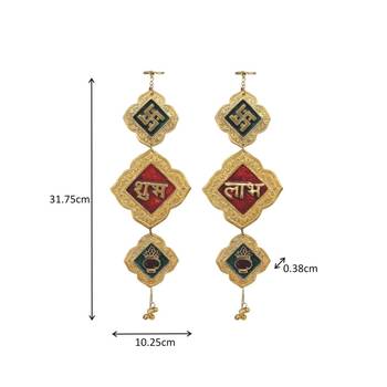 Door Hanging shubh labh Gold Plated in Metal 2