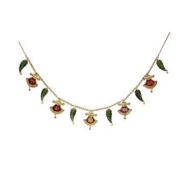 Door Hanging Bandhanwar in metal with engraving on it 1