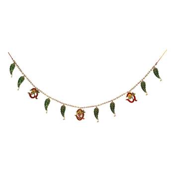 Door Hanging Bandhanwar in metal with Om shaped motiff 1