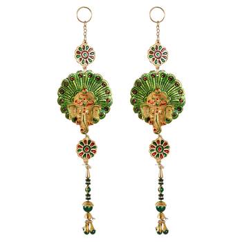 Door Hanging Pair Peacock feather shaped 1