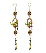 Door Hanging Pair in metal Parrot shaped  with bells