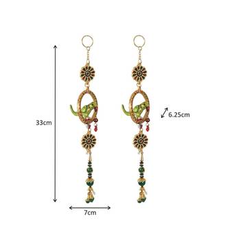 Door Hanging Pair in metal Parrot shaped  with bells 2