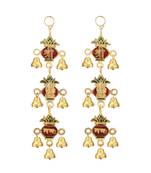 Shree Ganesha nama Kalash  shaped hanging pair with bells in metal