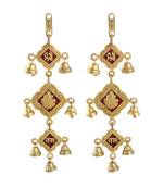 Door hanging set of 2 pc in metal with bells shree ganesha nama motiff