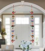 Door Hanging pair of 7 paper machie elephants with pumpum