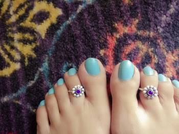 Blue Stone Toe Ring 1
