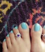 Blue Stone Toe Ring