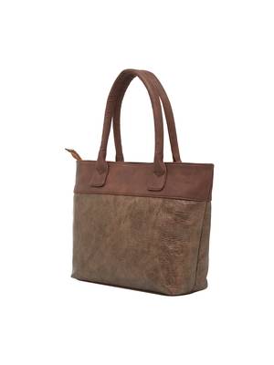Tarusa copper faux leather solid tote bag for women 3